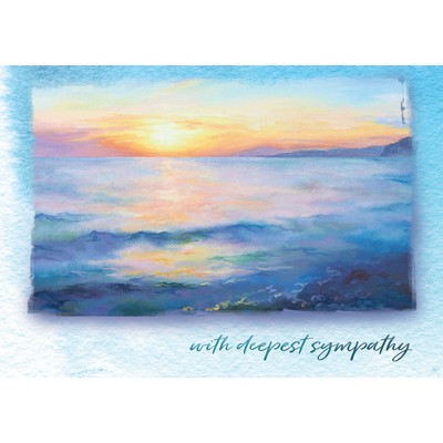 Elegant Sunset Sympathy Cards