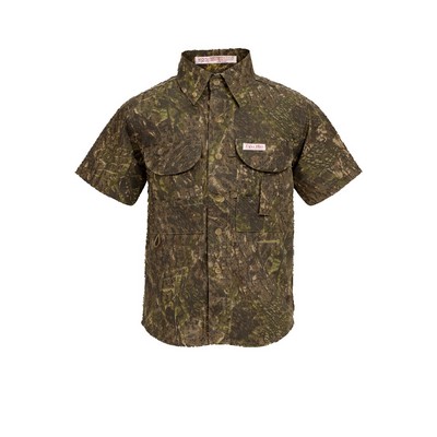 Kids Camouflage Short Sleeve Fishing Shirt