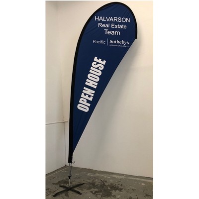 10' Tall Teardrop Flag - Full Color Single Sided Imprint