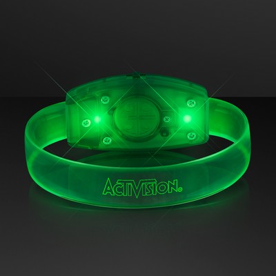 Laser Engraved - Galaxy Glow Green LED Bracelets, Patent Pending - Domestic Print