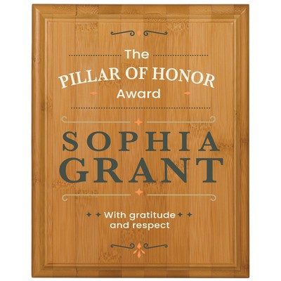 8" x 10" Bamboo Plaque