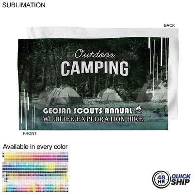 48 Hr Quick Ship - Microfiber Dri-lite Terry Towel, 15x25, Sublimated Edge to Edge 1 side