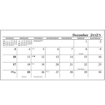 Midi Memo 2027 Calendar Pad Black