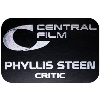 Aluminum Laser Engraved Named Badge (2"x4")