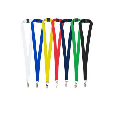 Custom Lanyard w/ Breakaway - Bulldog Clip
