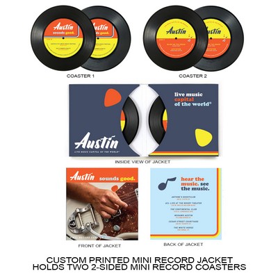 Double Sleeve - 2-Sided Mini Record Coasters