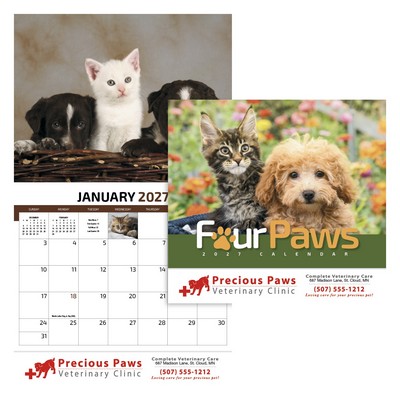 HotLine® Products Four Paws Appointment Calendar - Stapled