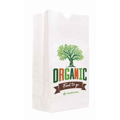 Full Color 1-Sided SOS White Paper Bags (6" X 11.0625" X 3.625")
