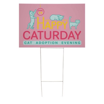 24" x 18" Corrugated Plastic Sign Kit (Single-Sided)