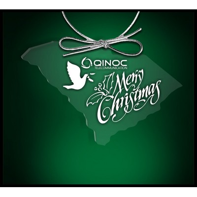 South Carolina Budget Ornament in Clear Acrylic