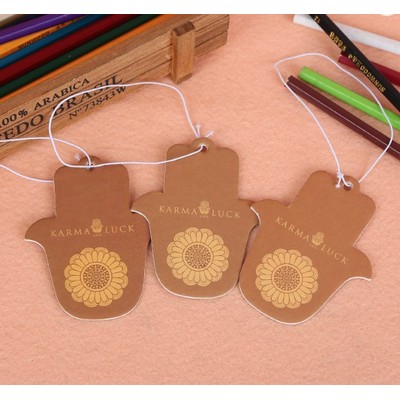 3.5" Die Cut Shape Custom Full Color Printed Air Freshener w/Summer Flax Scent