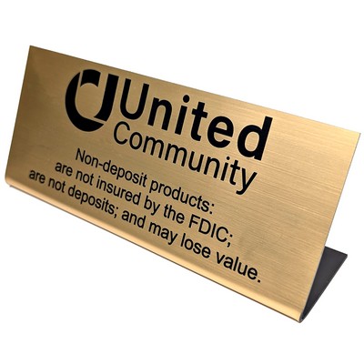 Folded Full Color or Engraved Plastic Sign (25-50 Sq. Inch)