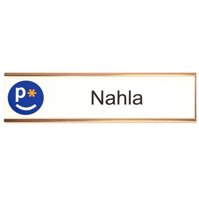 Plastic Name Plate and Wall Holder Set (2"x8")
