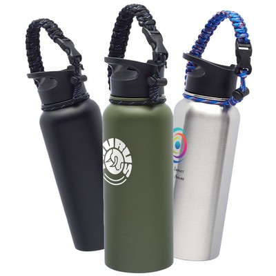 34 oz. Vulcan Stainless Steel Water Bottles w/ Carrying Strap