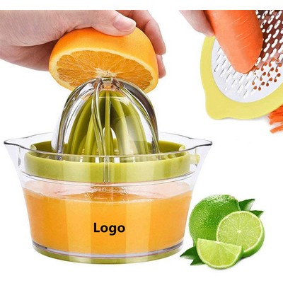 4" 1 Lemon Orange Juicer Manual Hand Squeezer Fruit Vegetable Grater