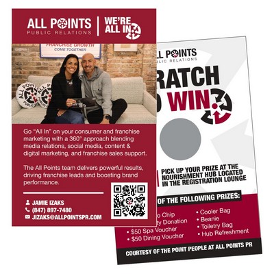 4.0 x 6.0" Scratch-Off Card - 4/4 Print