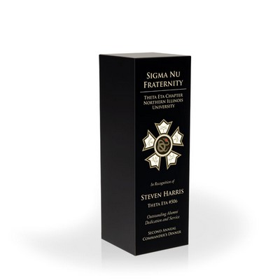 Alexis Black Crystal Column, Large - UV Printed