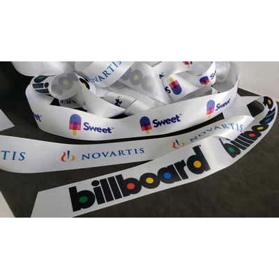 Double Faced Polyester Bridal Satin Tiffany Ribbon w/Dye-Sublimation (7/8" x 100 Yard Roll)