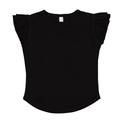 Rabbit Skins Toddler Flutter Sleeve T-Shirt