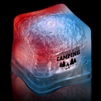 1 3/8" Red/White/Blue Lited Ice Cube(Digi Print)