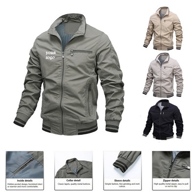 Stand Collar Cotton Jacket