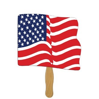 Wavy Flag Hand Fan Full Color (1 Side only)