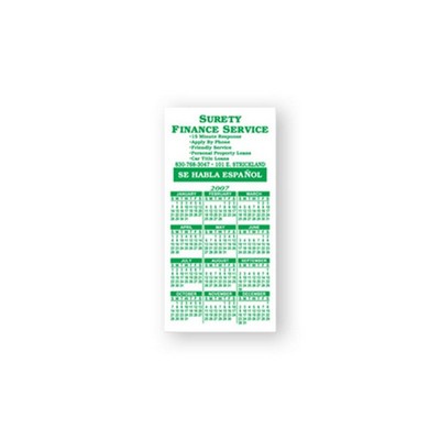 2"x4" Calendar Magnet Custom Imprinted Magnets - 30mil