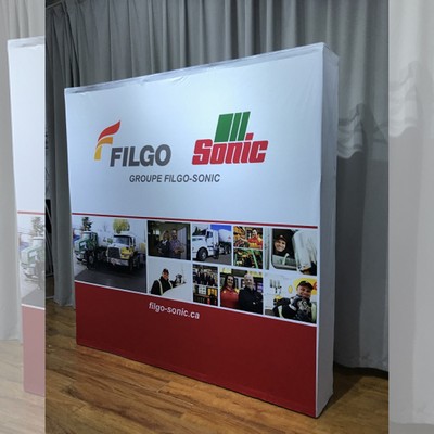 Velcro Pop-up Kiosk - Straight 8' - Without side (KIT)