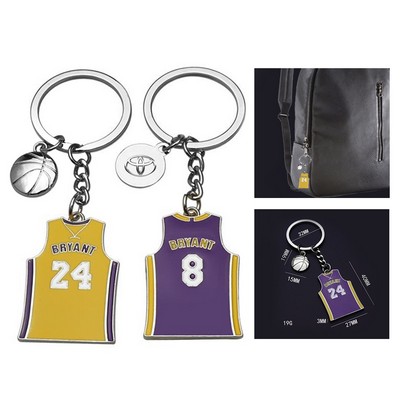 Kobe Bryant Jersey Keychain - Engraved Tag