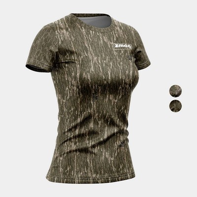 Mossy Oak® Women's 4.4 Oz. Polyester Interlock Short Sleeve T-Shirt