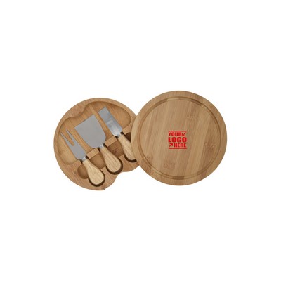 Bamboo Cheese Board w/Knife