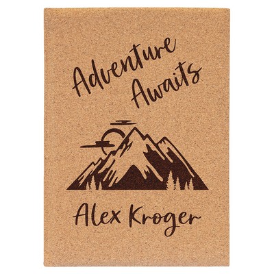 7" x 9 1/2" Cork Leatherette Sketch Book-Unlined Paper