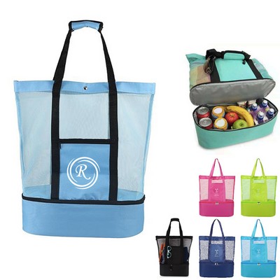 2" 1 Mesh Beach Tote Cooler Bag