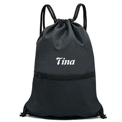 Sports Solid Color Drawstring Backpack