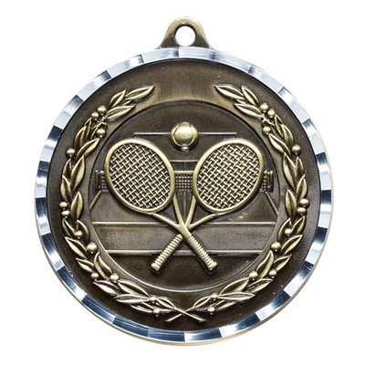 Tennis Diamond Cut Medal