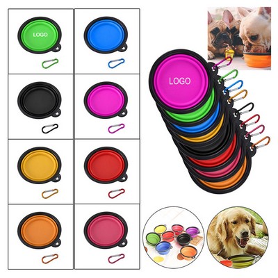 Silicone Foldable Pet Bowl with Hook Large Small Size