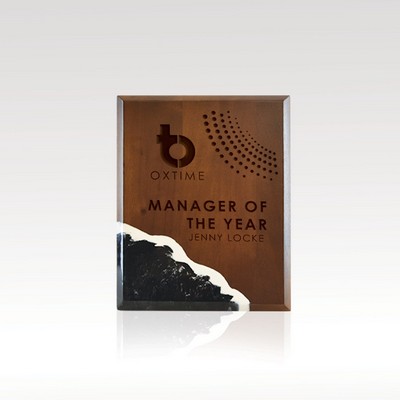 7" Acacia Plaques - Natural Edge - Black