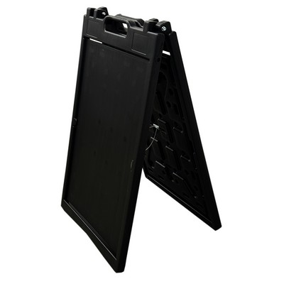 A Frame Stand With 2 Corrugated Signs