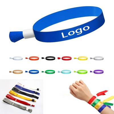 Adjustable One Time Use Fabric Wristband