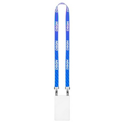 1" Full Color Satin Finish Lanyard w/Open 2-End Attachments - Standard Production