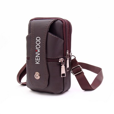 Multi-layer Leather Belt Phone Bag