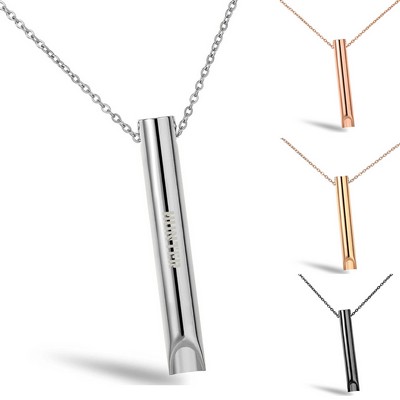 Stainless Steel Meditation Whistle Necklace