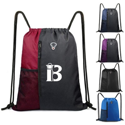 Large Size Drawstring Backpack Sports Gym Bag
