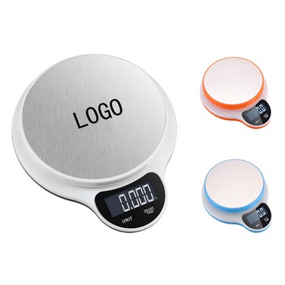 Round Kitchen Scale with LCD Display