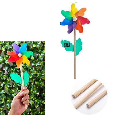 Rainbow Flower Pinwheels