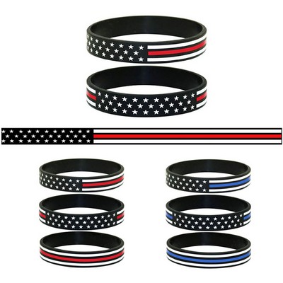 Silicone U.S. Patriotic Bracelets