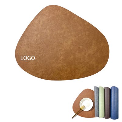 Retro Cowhide Patter Leather Placemats