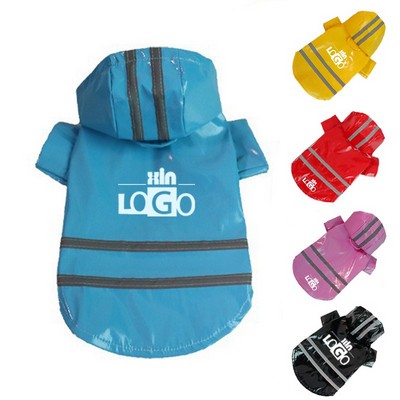 Reflective Stripes Pet Raincoat