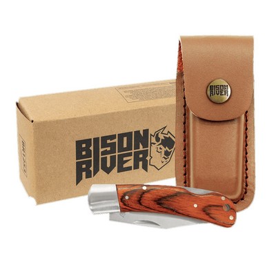 Bison River 4" Wood Folding Knife