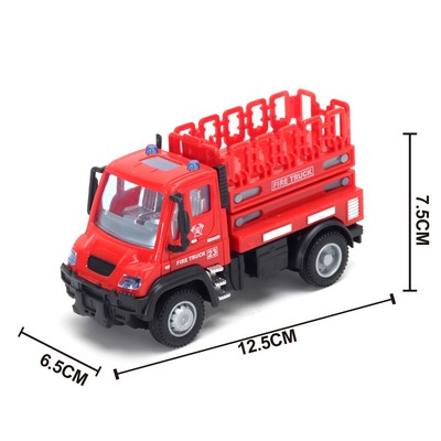 1:64 Mini Toy Pull Back Lifting Fire Truck
